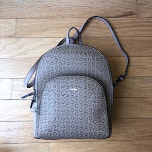 Guess Logo Printed Mini Backpack Faux Leather